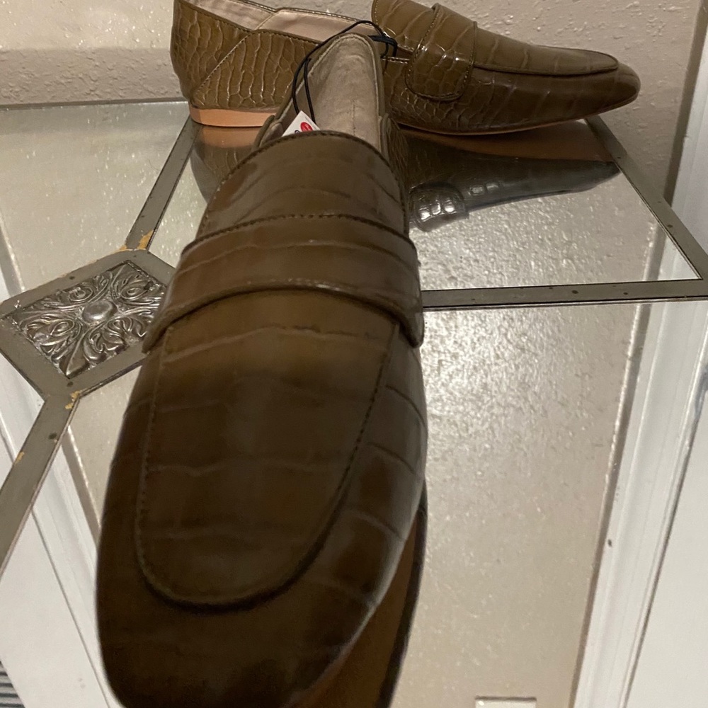 Zara faux croc pattern loafer